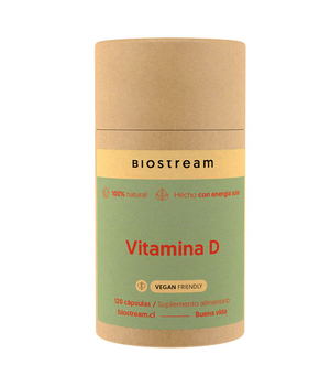 Vitamina D 800ui vegana 120 cápsulas Biostream