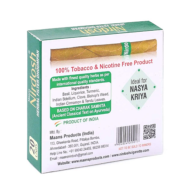 Cigarro Herbal con Filtro 20 unidades.