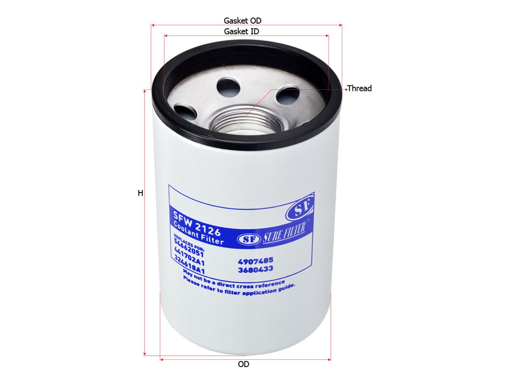 FILTRO COOLANT WA956/3 WF2126 P550866 SURE FILTER PROTECK