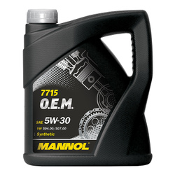 LUB MANNOL 5W30 SN/CF ACEA C3 O.E.M. VW/AUDI/SKODA 5L