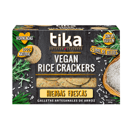 Tika Galletas Crackers Vegan Rice Hierbas Frescas 100 g.