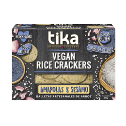 Tika Galletas Crackers Vegan Rice Amapolas & Sesamo 100 g.
