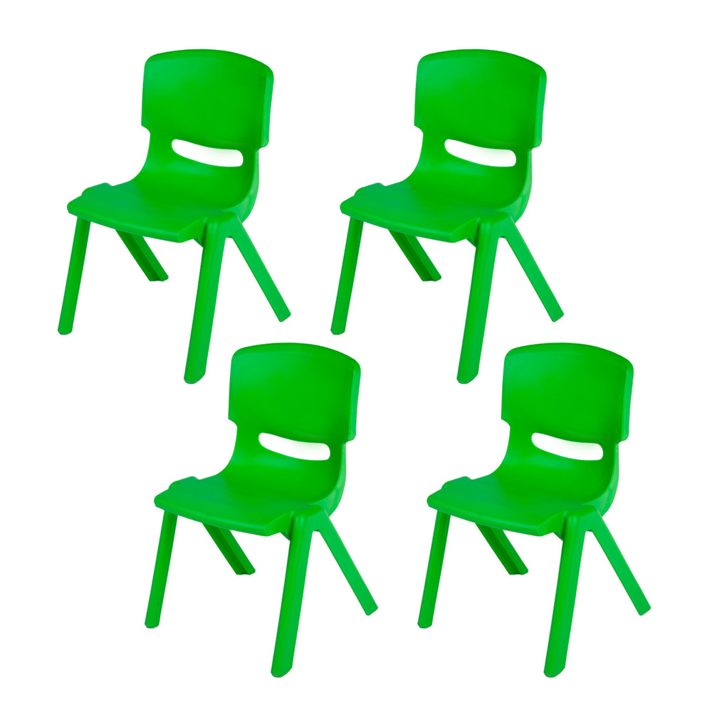 Pack 4 Sillas Infantiles Verde