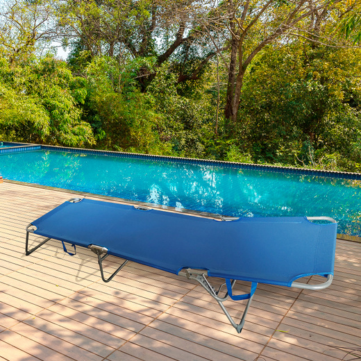 Reposera de Terraza Reclinable Azul