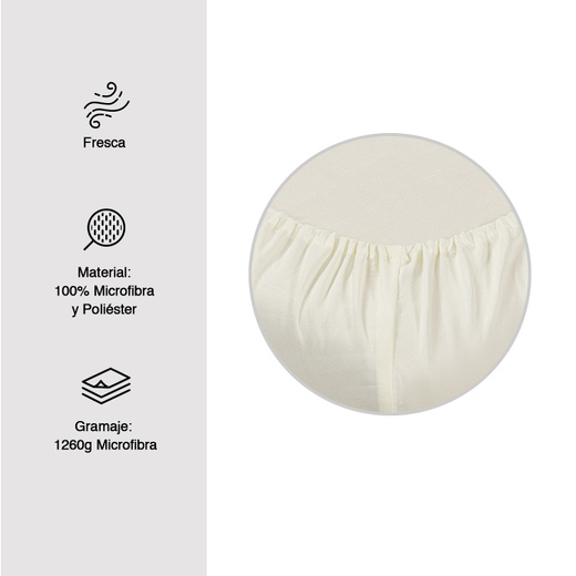 Sábanas de Microfibra Ellie King Blanco