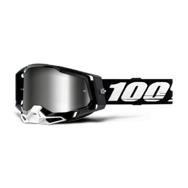 Antiparras 100% RACECRAFT 2 Goggle Black - Mirror Silver Lens