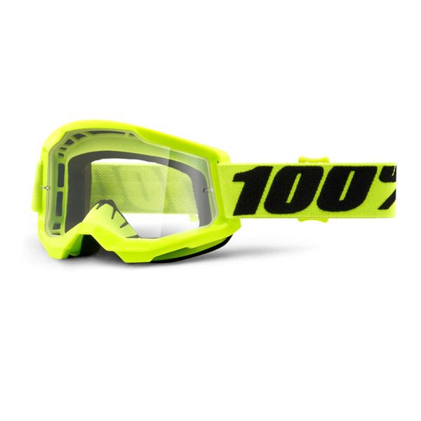 Antiparras 100% STRATA 2 Goggle Fluo/Yellow - Clear Lens