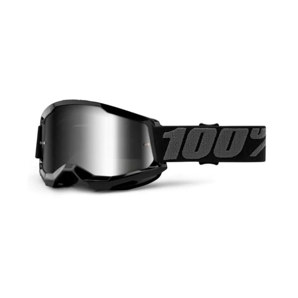 Antiparras 100% STRATA 2 Goggle Black - Mirror Silver Lens
