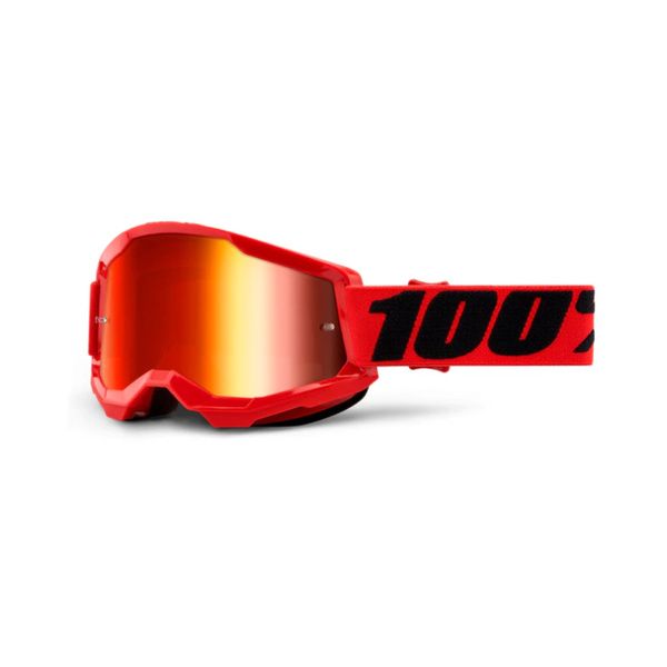 Antiparras 100% STRATA 2 Goggle Red - Mirror Red Lens