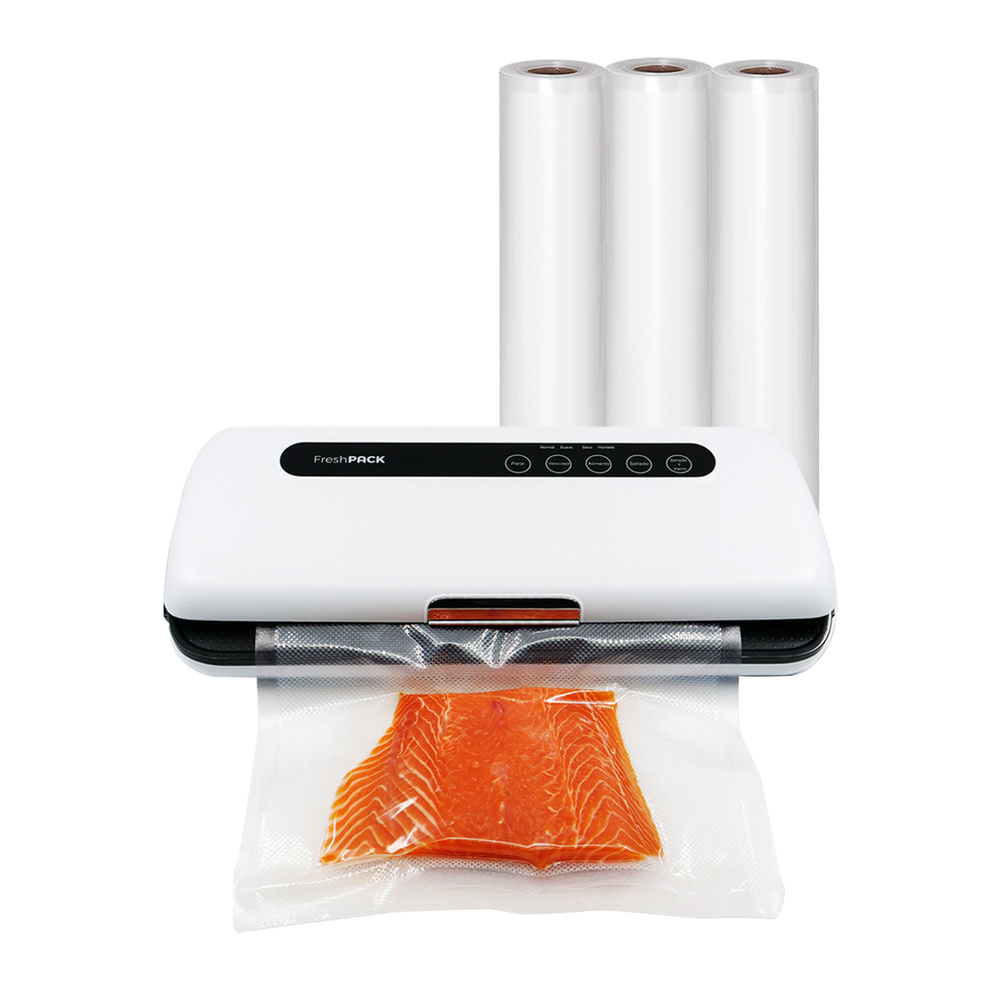 Pack Selladora al vacio FreshPack SV100 + 3 rollos 28cms.