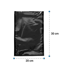 Pack 100 bolsas vacío lisas negras 20x30 - 70 micras