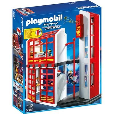 Playmobil Estación De Bomberos Con Alarma