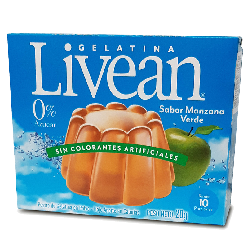Gelatina Sabor Manzana Verde Sin Azúcar 20g