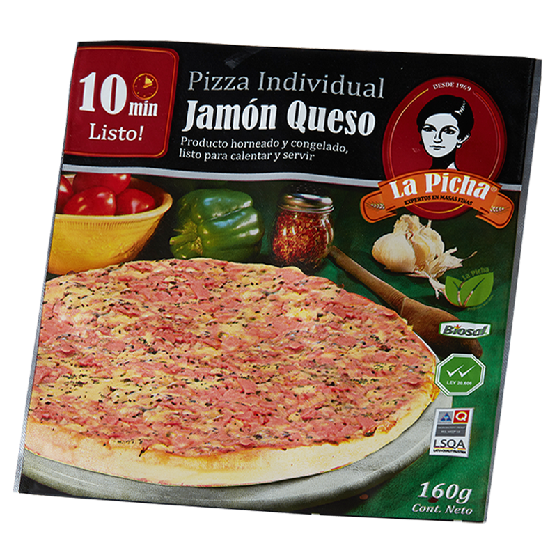 Pizza Jamón Queso Individual 17cm