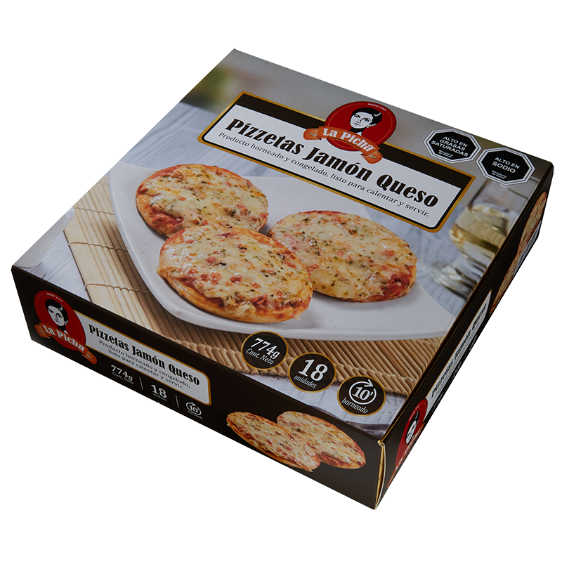 Pizzetas Jamón Queso (12 unidades)