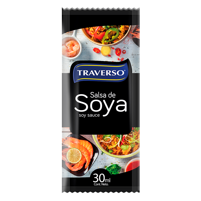 Salsa Soya Traverso 250x30 Sachet