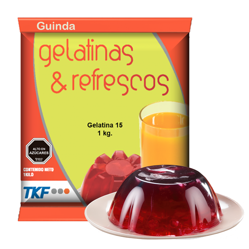 Gelatina 15 Guinda 1kg x 10 unids. Foodgroup