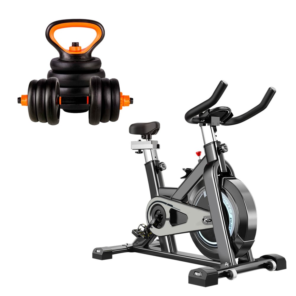sarcoma silbar Bañera Atletis - Pack Spinning Home Pro Fitness + Set Pesas 40 Kg Kettlebel