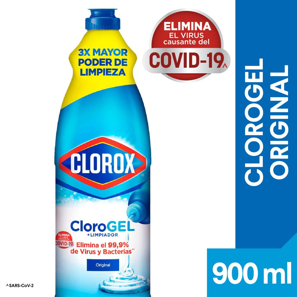 cartel limpiar flexible Liqui - Cloro Gel Clorox Original 900 ml