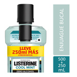 Listerine Enjuague Bucal  Pac K Zero 500Ml + Zero 250Ml