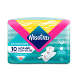 Nosotras Toalla Normal Tela Suave Con Alas X 10