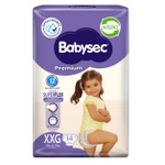 Pañales de Bebé Babysec Premium 14un XXG 