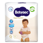 Pañales de Bebé Babysec Super Premium 18un G 