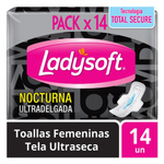 Ladysoft Toalla Nocturna Ultra Fina Seca Con Alas 14 Und