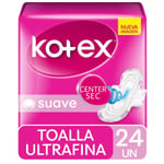 Kotex Toalla Ultrafina Tela Suave C/Alas X24