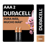 Duracell Pilas Alcalinas AAA de Larga Duración - Pack de 2 Unidades