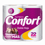 Confort Papel Higienico Doble Hoja 4 Und X 22Mt