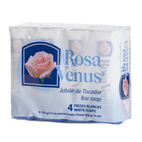 Rosa Venus Jabon  X  4   .Blanco. 100Grs.