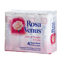 Rosa Venus Jabon  X  4    Rosado 100Grs.
