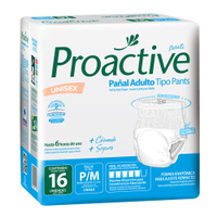 Proactive Pañal Adulto Tipo Pants P/M X 16