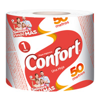 Papel Higiénico Confort Una Hoja  12 un 50 mt