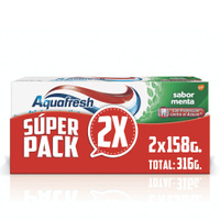 Aquafresh Pasta Dental Triple Proteccion Menta 158 Gr X2