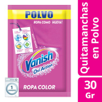 Vanish  Quitamanchas   Ropa Color 30 Grs