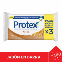 Jabón En Barra Protex Avena 90G Pack 3 Unid
