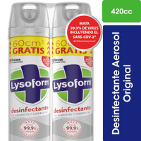 Pack Desinfectante Ambientes y Superficies Original 840 cc Lysoform