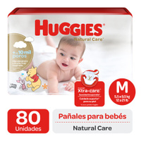 Huggies Pañal Bebe Natural Care M X 80
