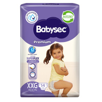 Pañales de Bebé Babysec Premium 14un XXG 
