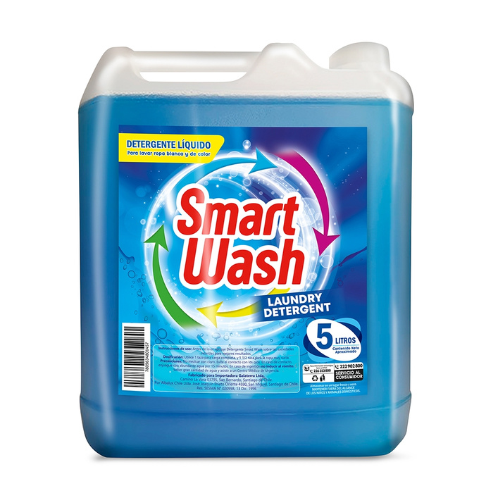 Smart Wash Detergente Liquido 5 Litros - Smart Wash Detergente Liquido 5 Litros