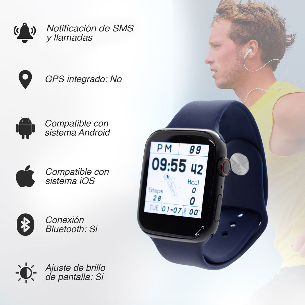 Smartwatch Reloj Deportivo Inteligente Sport Travel Correa de Silicon – La  Casa del Reloj